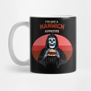 Death has a manwich appetite (Grim Reaper) Mug